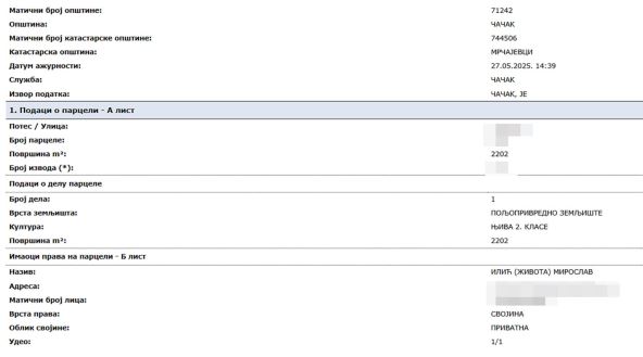 Miroslav Ilić katastar