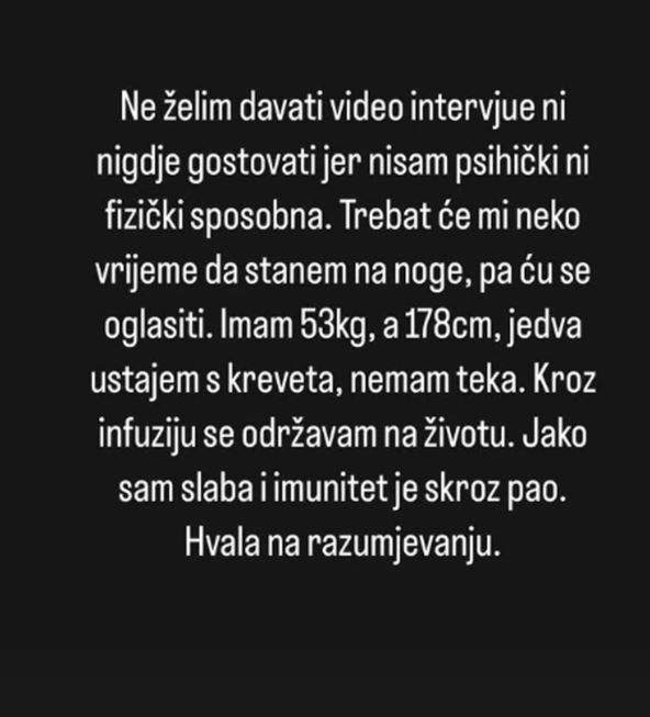Ava karabatić u teškom stanju