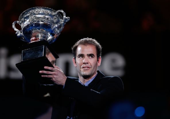 Pit Sampras i trofej Australijan opena