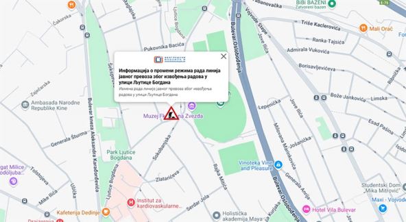 Radovi u Ljutice Bogdana u Beogradu