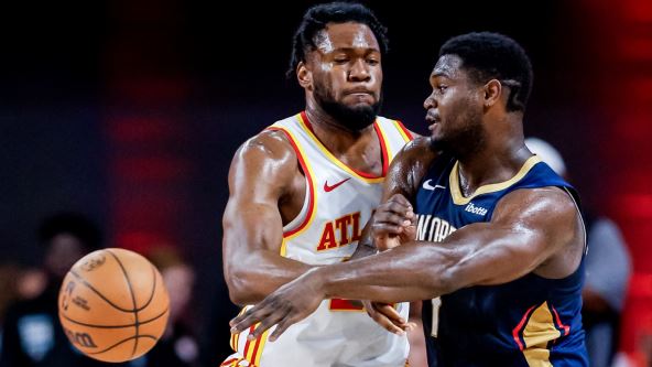 Zajon Vilijamson na meču Nju Orleans Atlanta