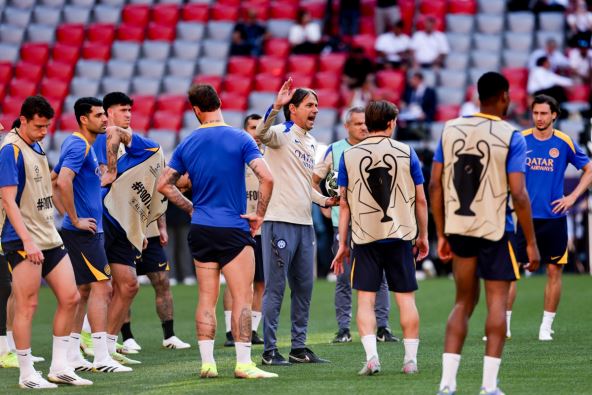 Simone Inzagi na treningu pred finale Lige šampiona