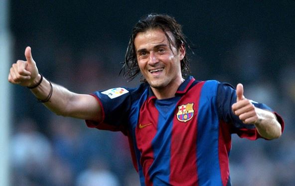 Luis Enrike slavi gol u dresu Barselone