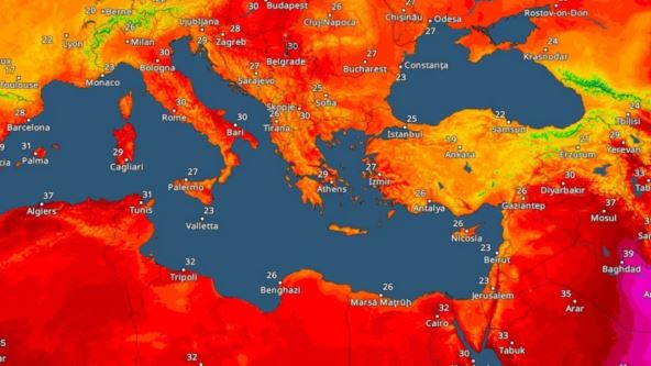 mapa visokih temperatura