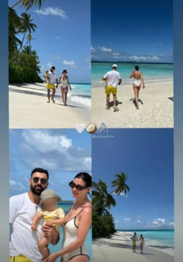 Miloš sa žnom na Maldivima