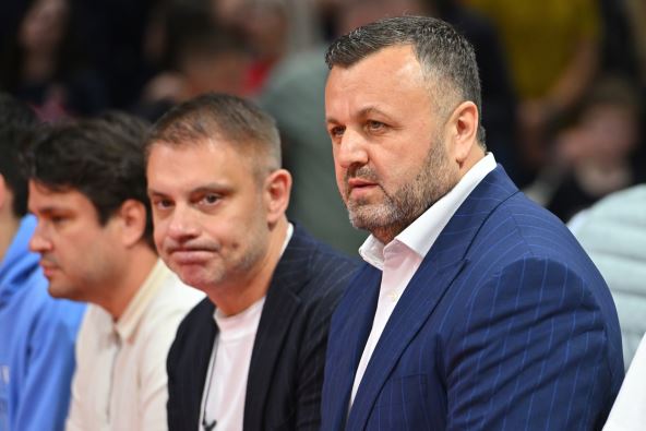 Predsednik Zvezde Željko Drčelić na utakmici u Areni