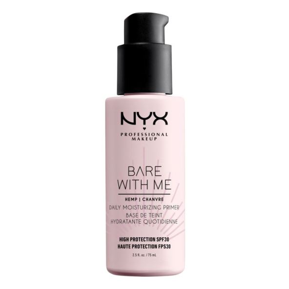 NYX PROFESSIONAL MAKEUP Bare With Me Cannabis Sativa Seed Oil SPF 30 Daily Moisturizing Face Primer u sebi ima i spf.