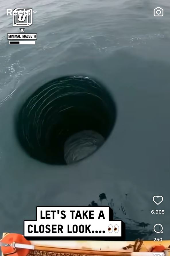 Vrtlog u moru kao rupa