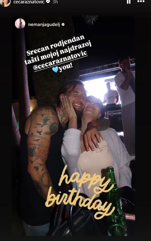 čestitka Nemanje Gudelja za Cecin rođendan