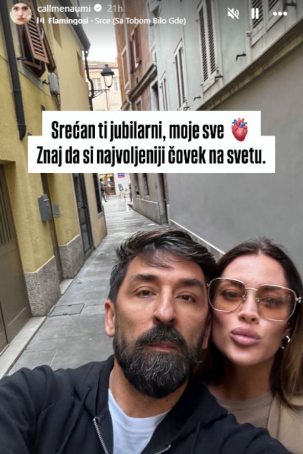 Mina Naumović čestita Ognjenu rođendan na instagramu