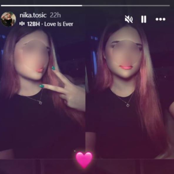 Nika Tošić sa roze kosom