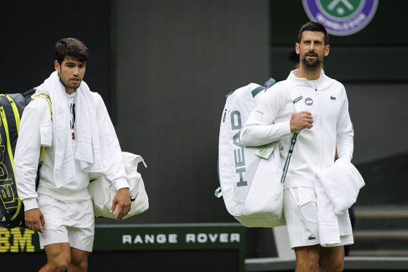 Karlos Alkaraz i Novak Đoković.
