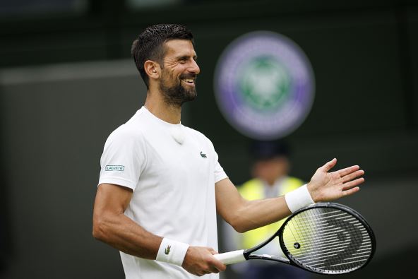 Novak Đoković na Vimbldonu.