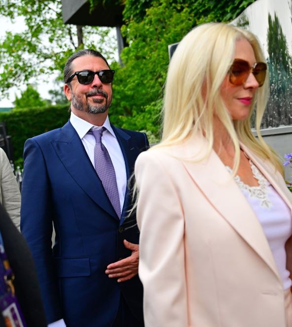 Dejv Grol sa ženom na Vimbldonu