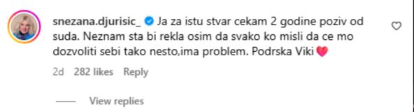 Komentar Snežane Đurišić