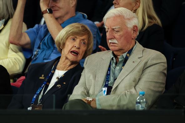 Margaret Kort i Barimor Kort na meču Janika Sinera