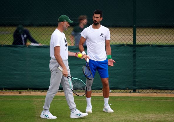 Novak Đoković i Dušan Vemić treniraju na Vimbldonu