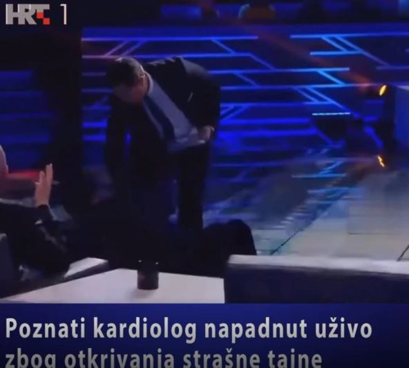 Snimak tuče u studiju HRT