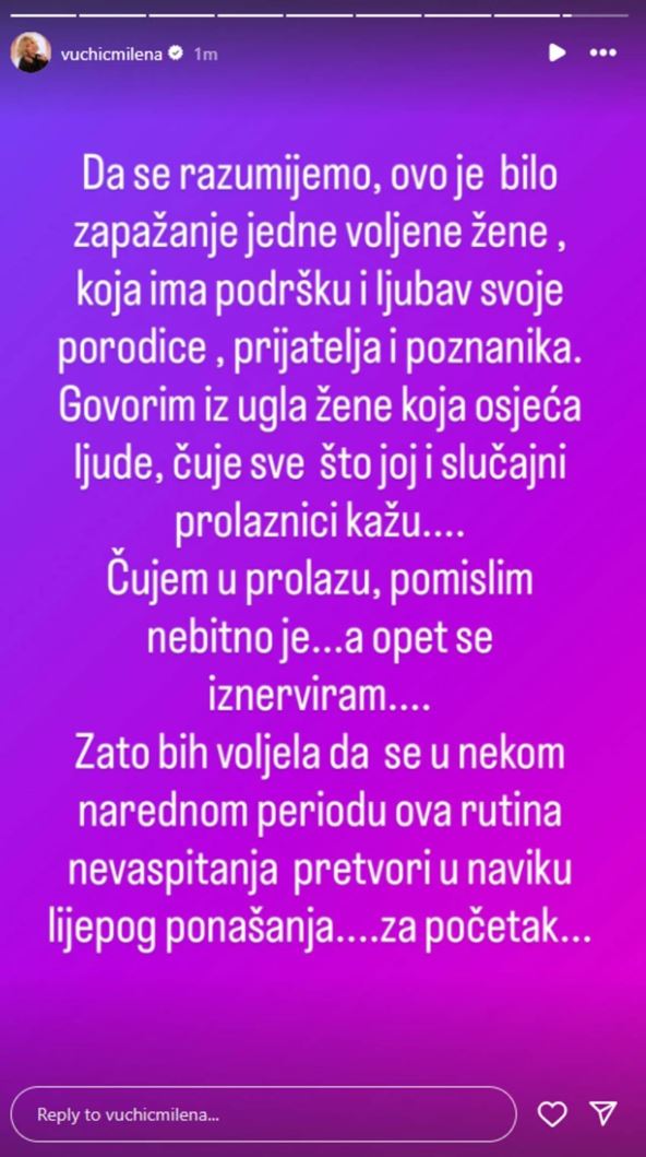 Milena Vučić komentari na Instagramu na račun izgleda u trudnoći