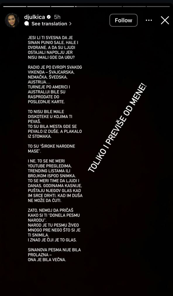 Đulkica je žestoko odgovorila Ivani Selakov