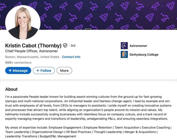 kristin kabot profil