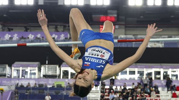 Angelina Topić na takmičenju u Kini 2025 godine