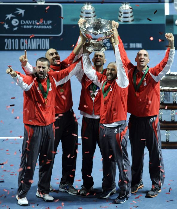 Bogdan Obradović, Nenad Zimonjić, Novak Đoković, Janko Tipsarević i Viktor Troicki