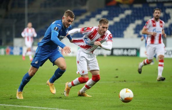 Veljko Nikolić na utakmici Hofenhajm - Crvena zvezda u Ligi Evrope