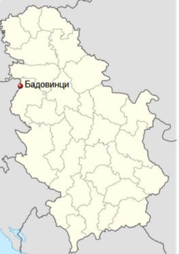 Badovinci na mapi Srbije, selo Marka Arnautovića