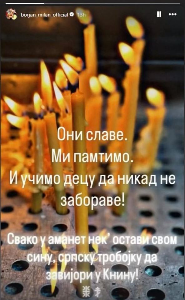 Milan Borjan objava o Oluji na instagramu