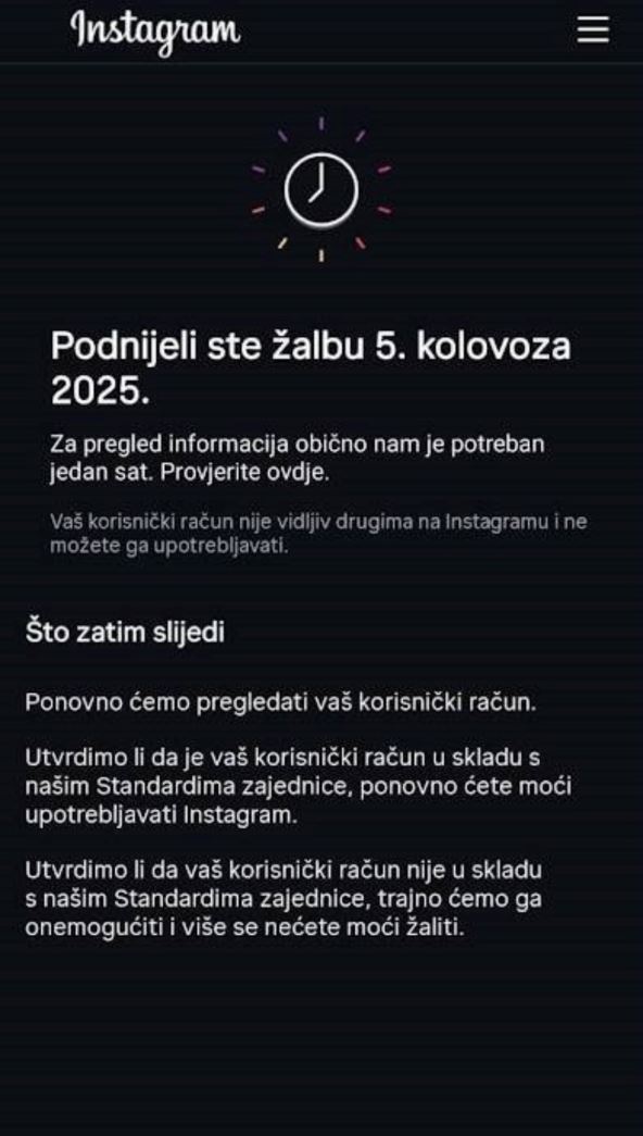 Hrvatima blokiran Instagram