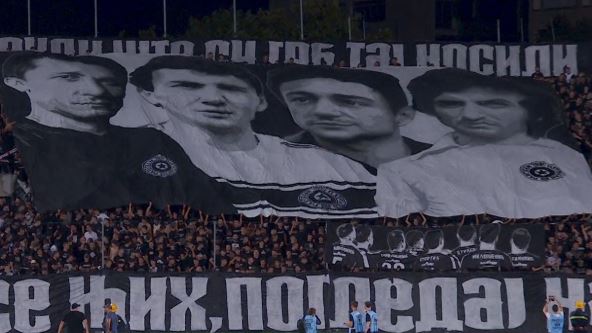 Koreografija Grobara na Partizan Hibernijan
