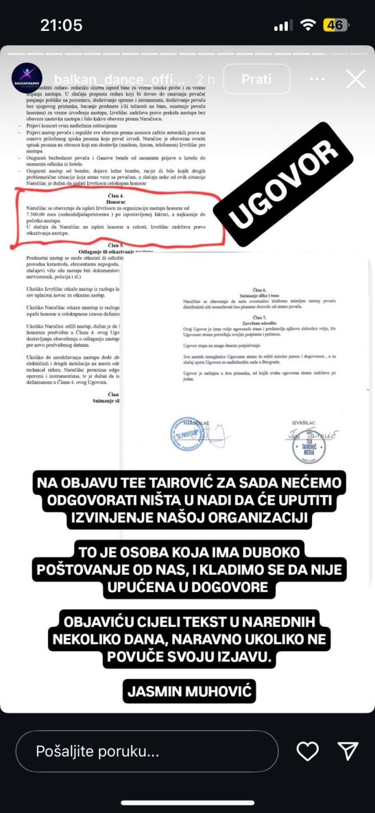 Ugovor Tee Tairović