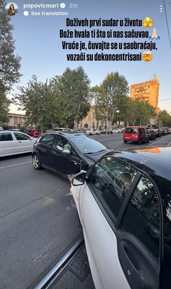 Marija Popović slika udesa