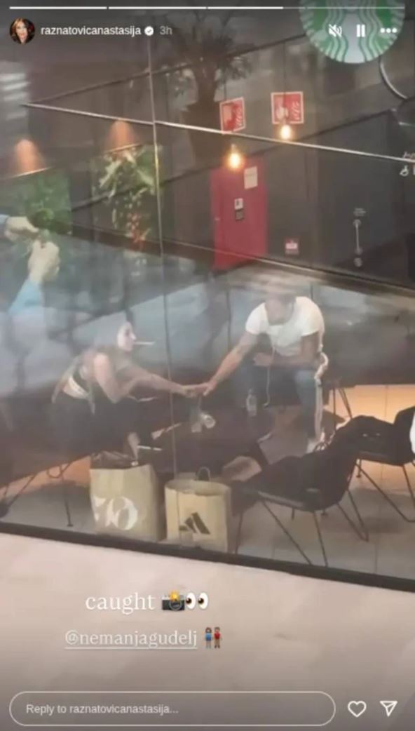Anastasija Ražnatović uslikala Gudelja sa nepoznatom devojkom