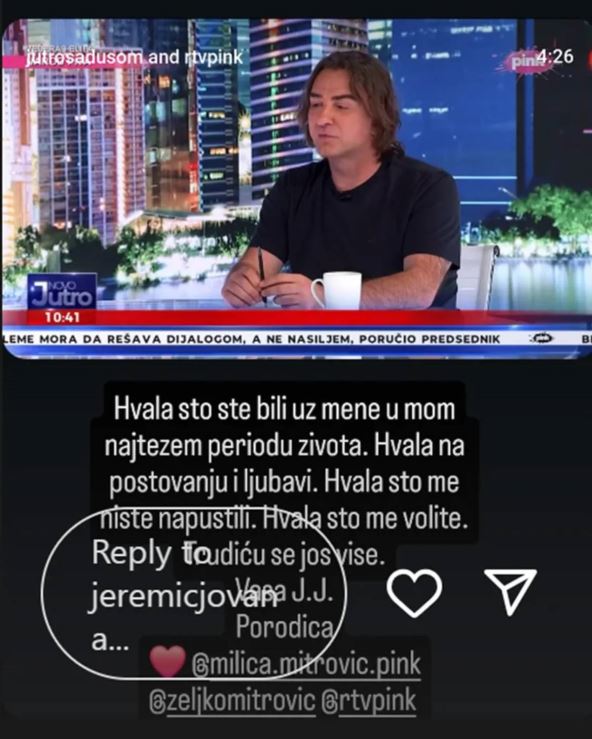 Željko iznenadio Jovanu u Jutarnjem