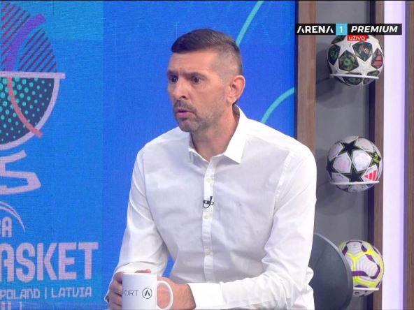 Nikola Lončar u studiju TV Arena Sport.
