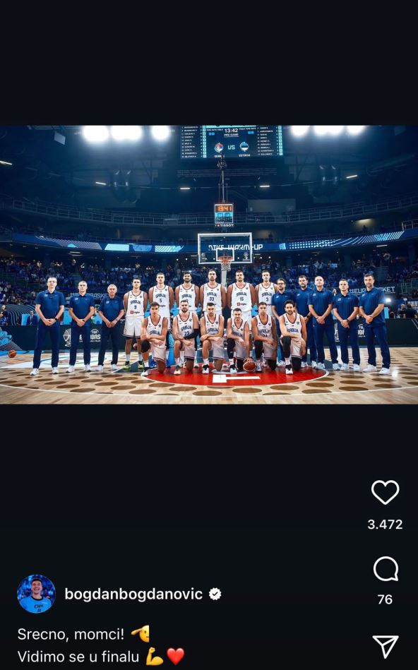 Bogdan Bogdanović poruka košarkašima Srbije