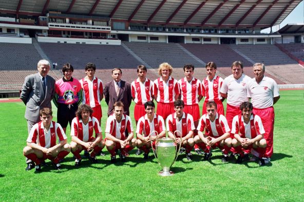 Vladimir Cvetković i tim Crvene zvezde iz Barija