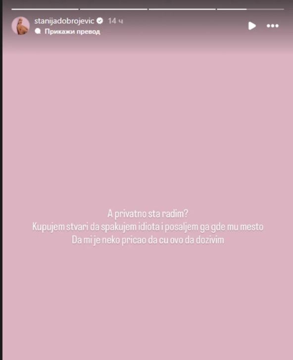 Stanija Dobrojević stori o Asminu