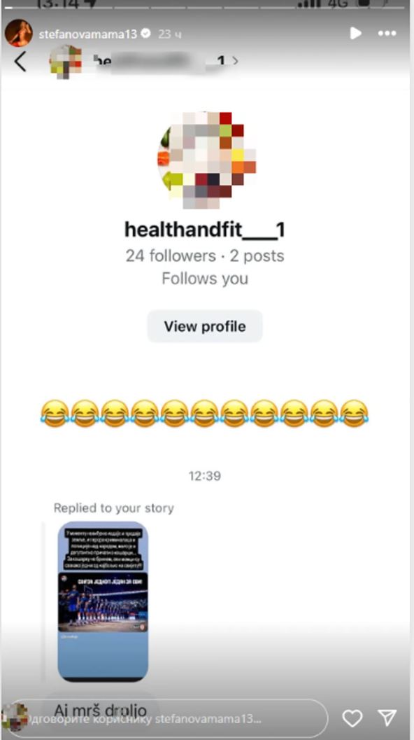 uvrede na IG nalogu Milice Dabović