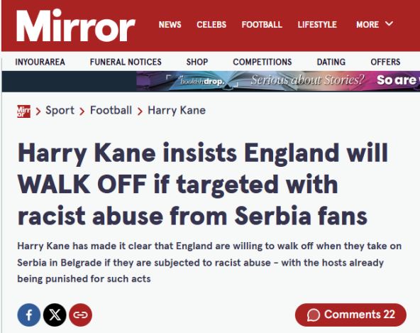 Naslov u novinama Miror