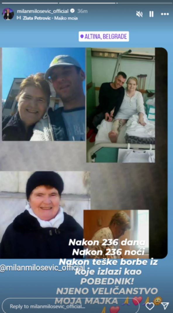 Milan Milošević o majčinom stanju