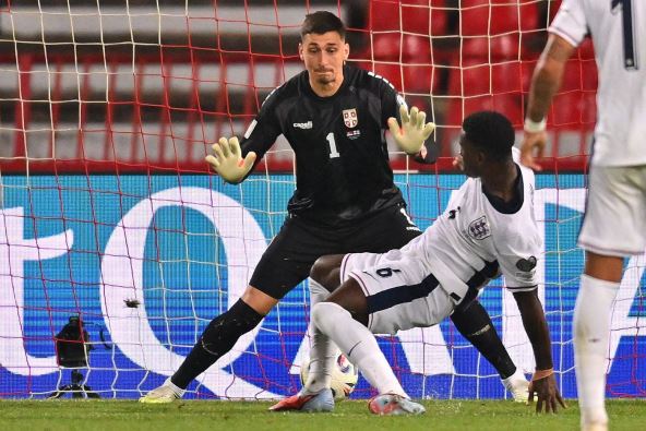Mark Geji gol za Englesku protiv Srbije