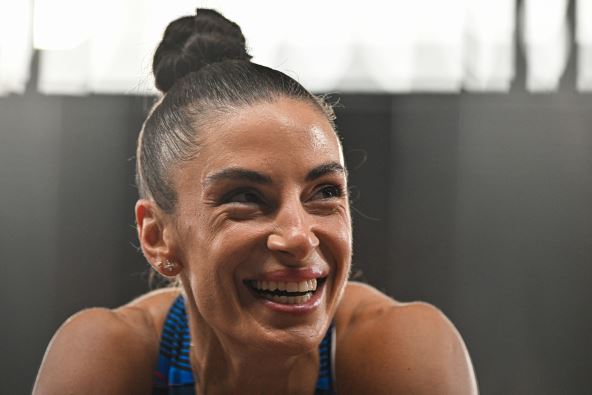 Ivana Španović nasmejana na Svetskom prvenstvu