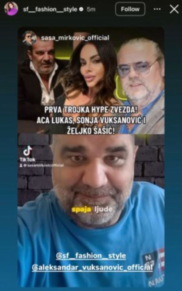 Sonja Vuksanović objava Saše Mirkovića