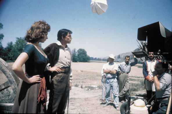 Sofija Loren na snimanju