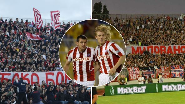 Dejan Milovanović i Đorđe Milovanović transparent u Humskoj