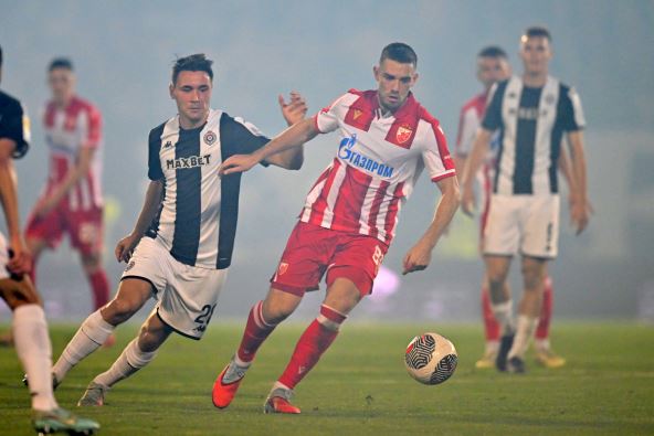 Timi Maks Elšik na derbiju Partizan Zvezda