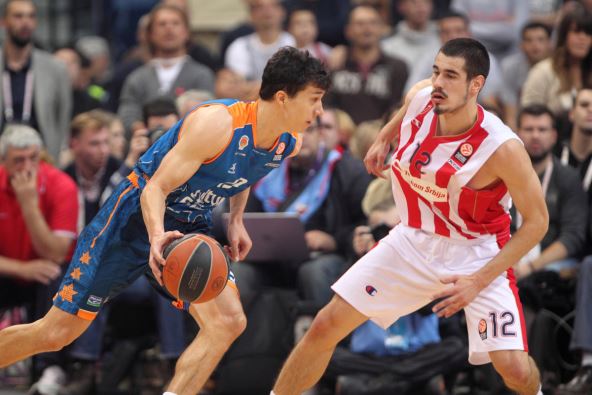 Vladimir Lučić i Nikola Kalinić na meču Crvene zvezde i Valensije